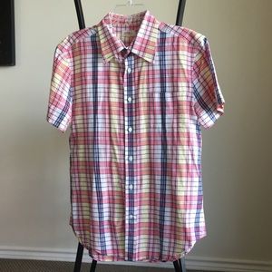 Gant Men’s Plaid Button Up Short Sleeve Shirt Size Large